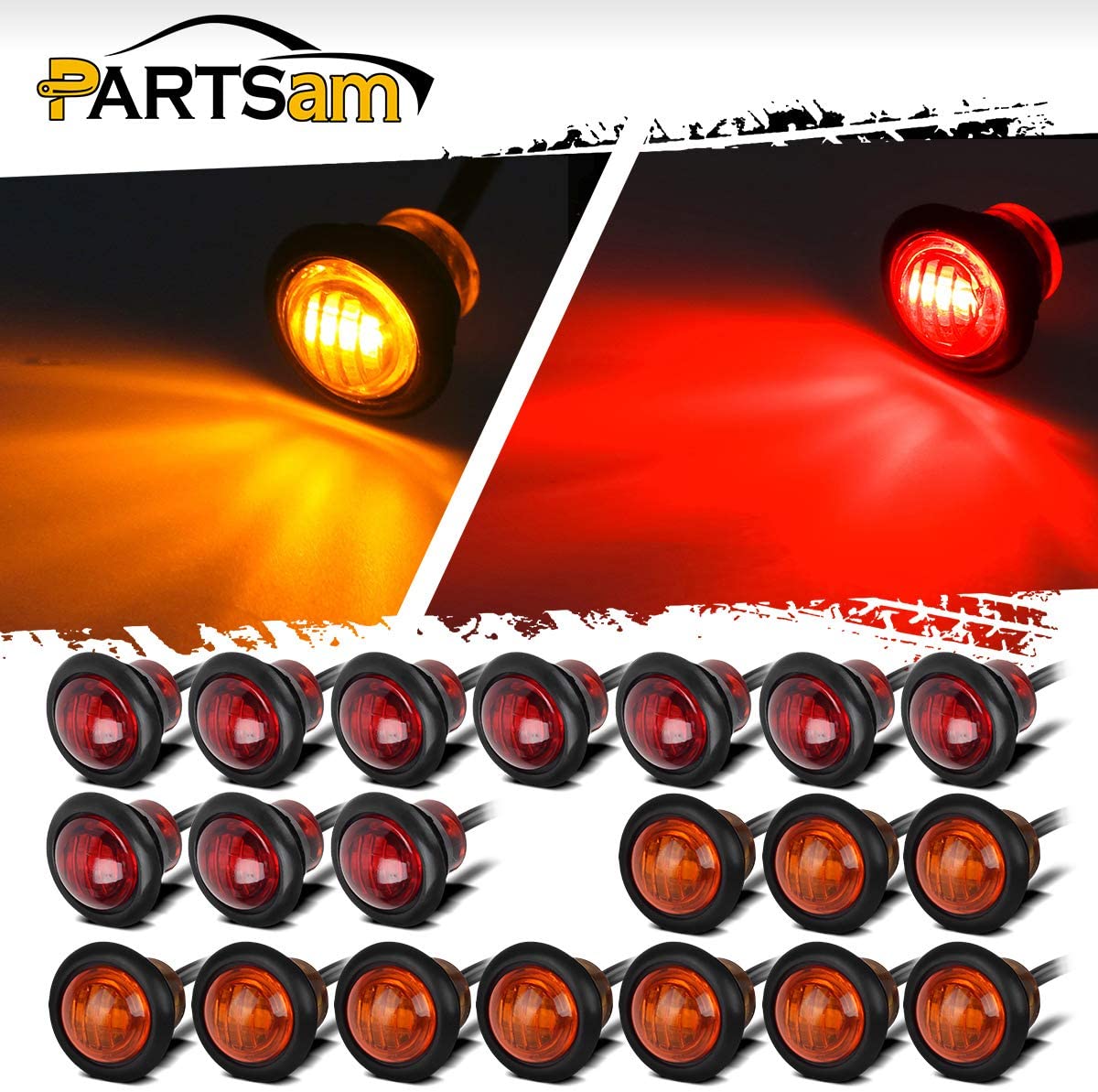 مصباح عمل LED بقدرة 27 وات، مصباح عمل LED مربع مقاوم للماء، لمبة سيارة LED باللون الأزرق T10، لمبة سيارة LED داخلية باللون الأزرق، ضوء علامة جانبية LED مقاس 3/4 بوصة