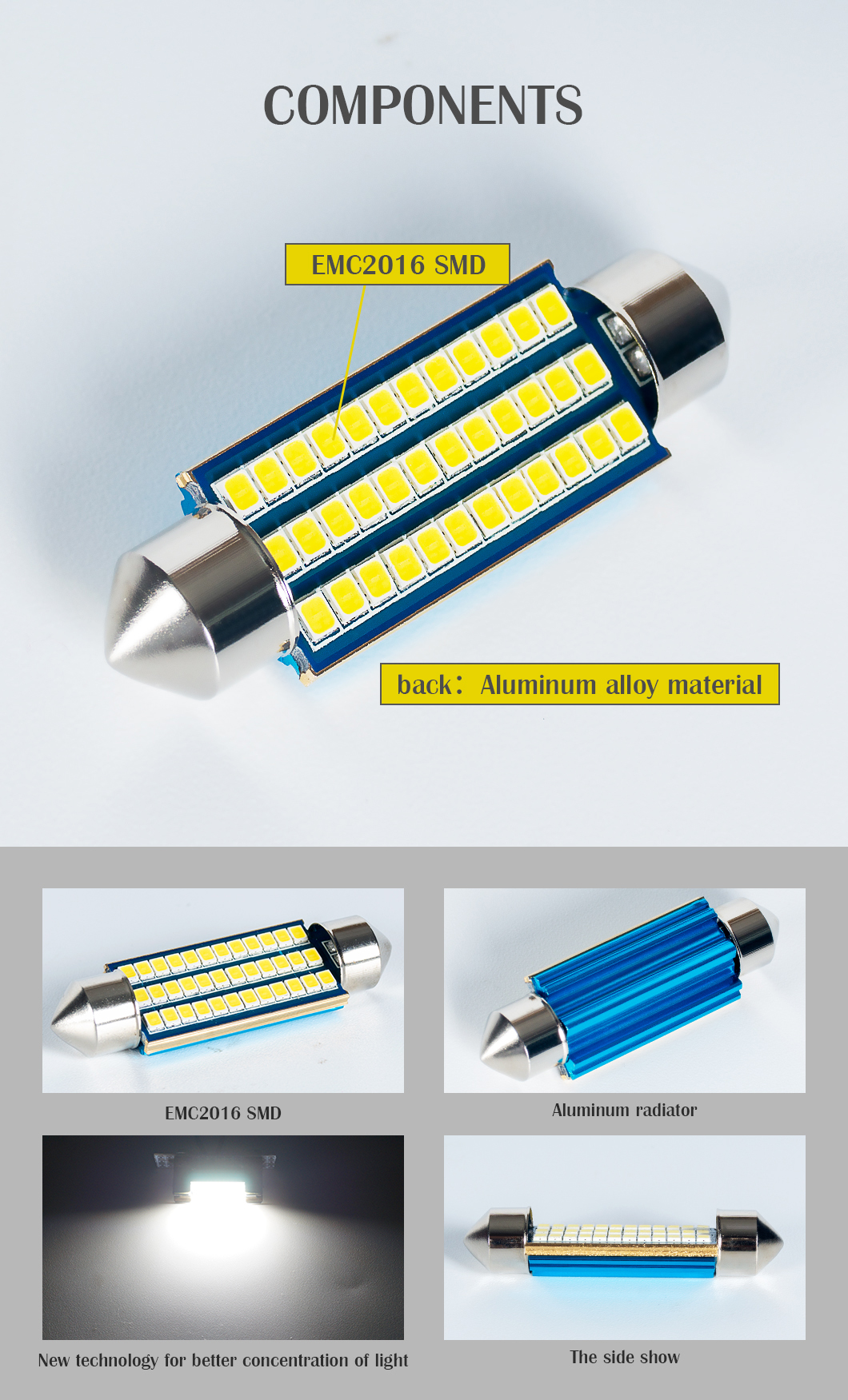 لمبة داخلية للسيارة LED ساطعة، لمبة سيارة Led اكليل، لمبة سيارة داخلية LED للشاحنات، لمبة سيارة LED للشاحنات، لمبة داخلية للسيارة اكليل Led