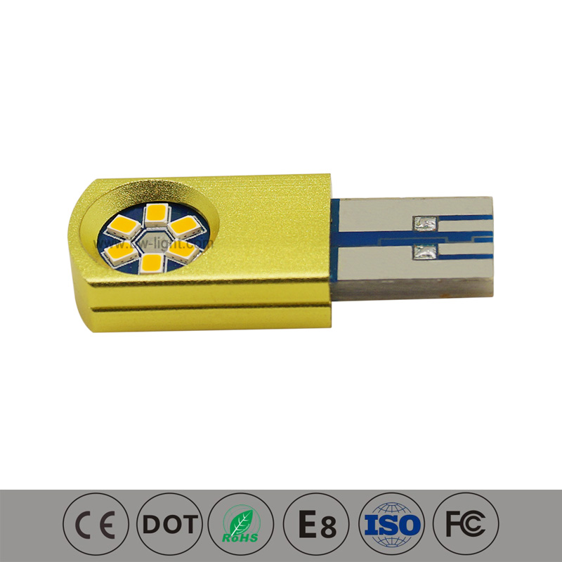 T10 USB LED الصفراء LED المصباح الداخلي