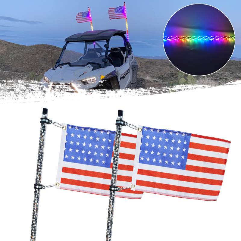 Bluetooth Bluetooth و Remote Control 360 ° LED LED LIDS FOR SXS ، ATV / UTV ، RZR ، TRACK