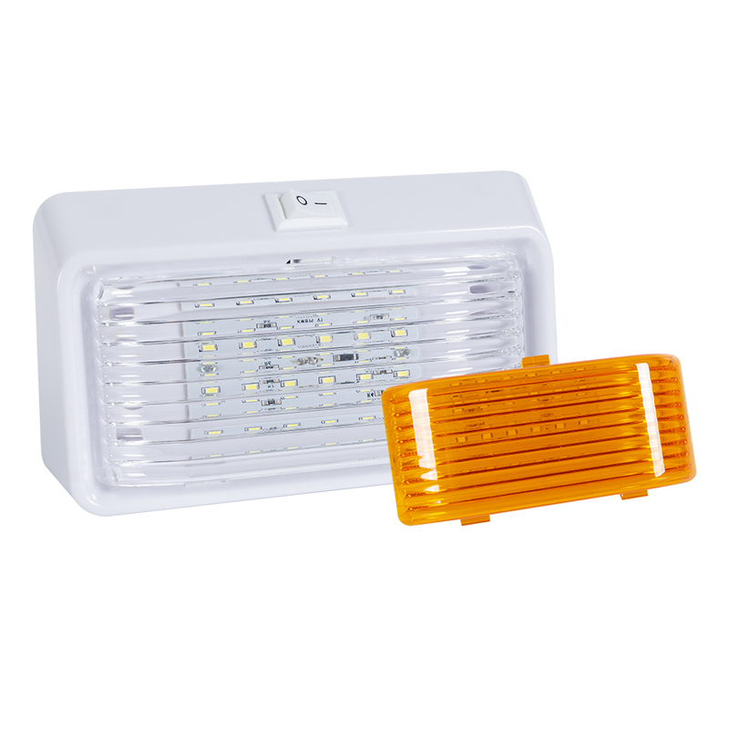 12V مستطيل RV مصابيح المظلة 