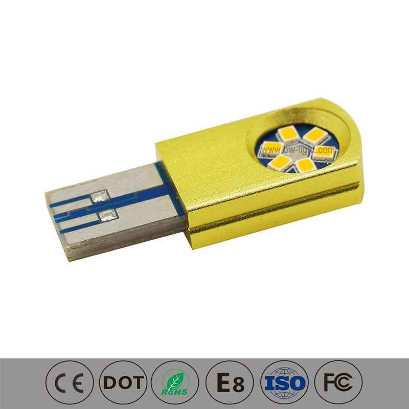 T10 USB LED الصفراء LED المصباح الداخلي