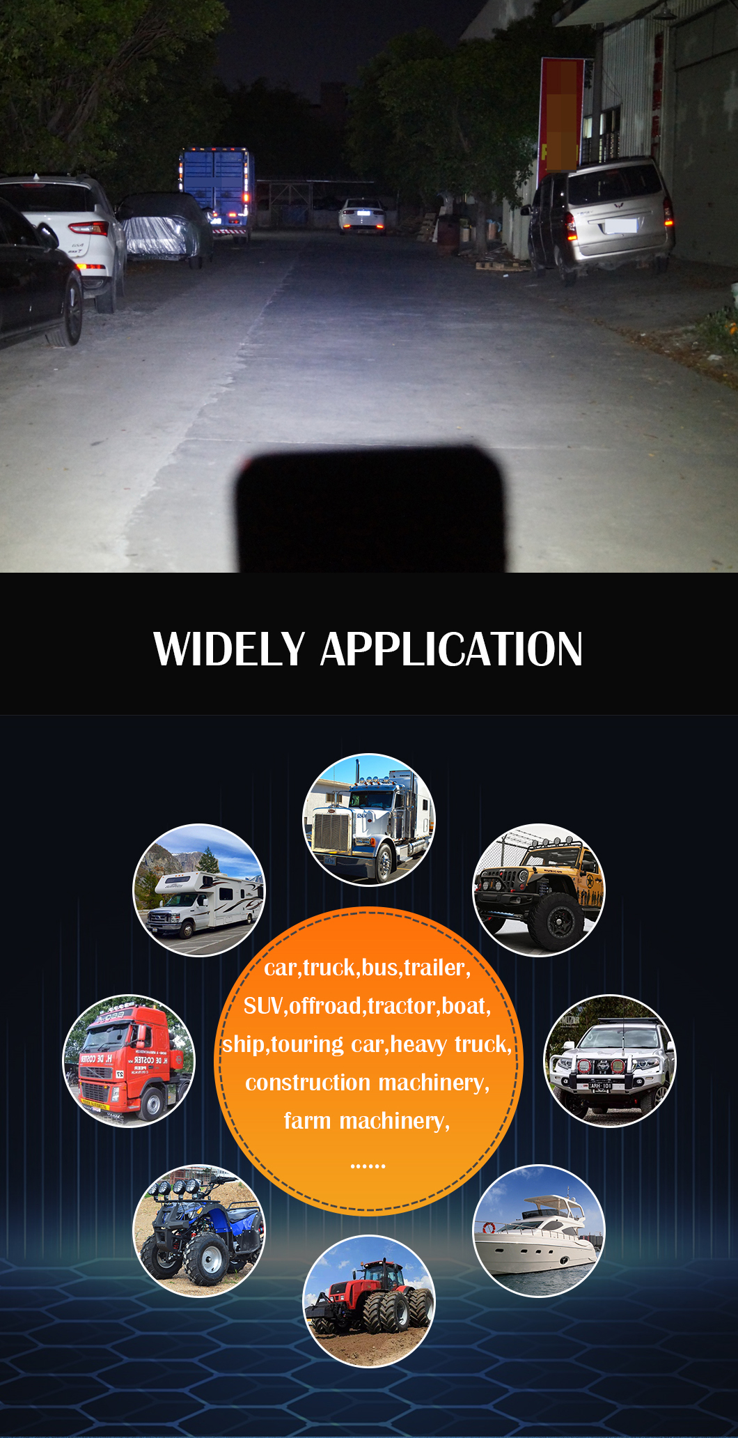 السيارات 48W*2 مصباح عمل مربع LED للشاحنات