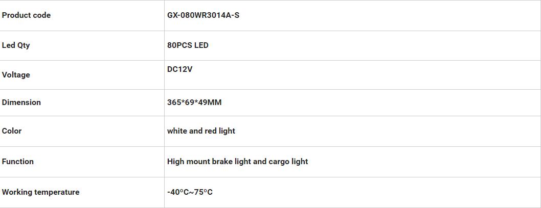 GM LED LED Brake Lights GX-080WR3014A-S