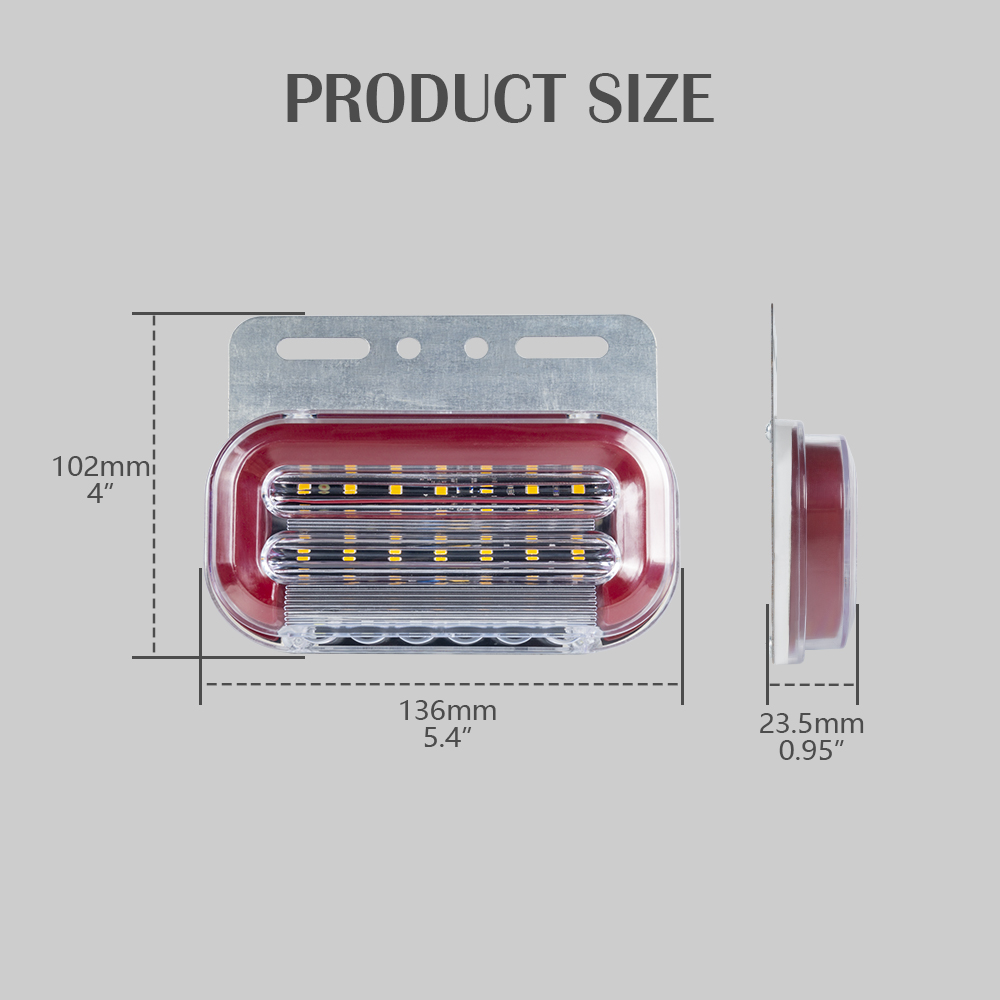 24V Red Multi Function LED Marker Marker Lights