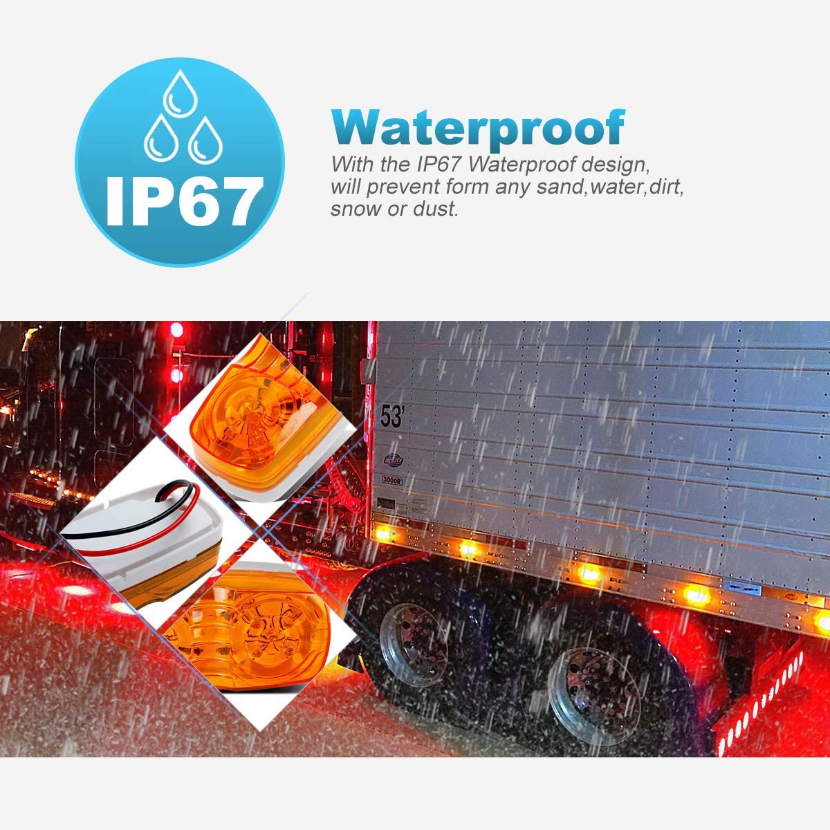 ضوء علامة الشاحنة، ضوء علامة إزالة الشاحنة، ضوء علامة مع الكروم، ضوء علامة الكروم LED، ضوء علامة LED مع مصابيح إضاءة شاحنة السيارة LED من الكروم، ضوء عمل LED مقاوم للماء، ضوء عمل LED مربع مقاوم للماء، لمبة سيارة LED داخلية باللون الأزرق، ضوء علامة جانبية LED مقاس 3/4 بوصة