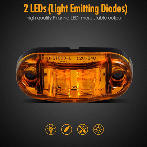 ضوء علامة الجانبية Automotive Amber LED للشاحنات