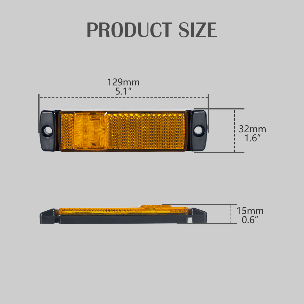 Amber LED Marker Light مع مؤشرات للشاحنة