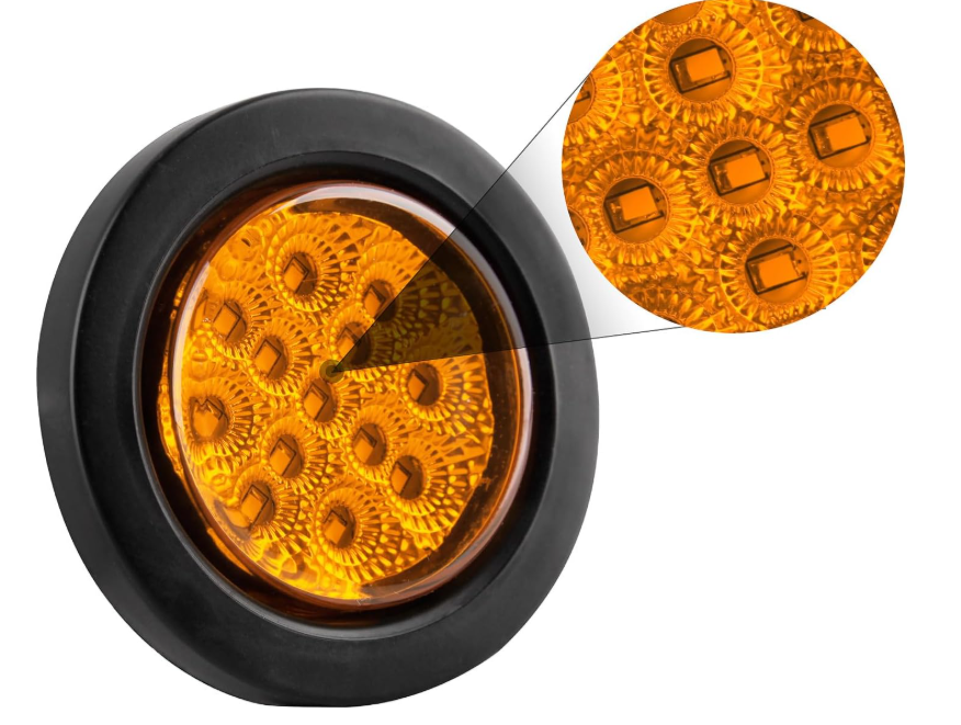 2.5 بوصة مصابيح LED للعلامات الجانبية مصابيح شاحنة مقطورة مستديرة