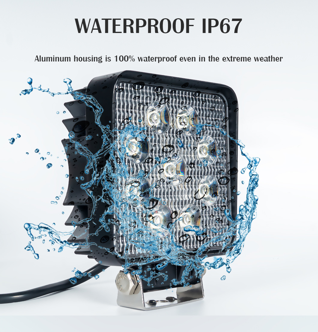 السيارات 48W*2 مصباح عمل مربع LED للشاحنات