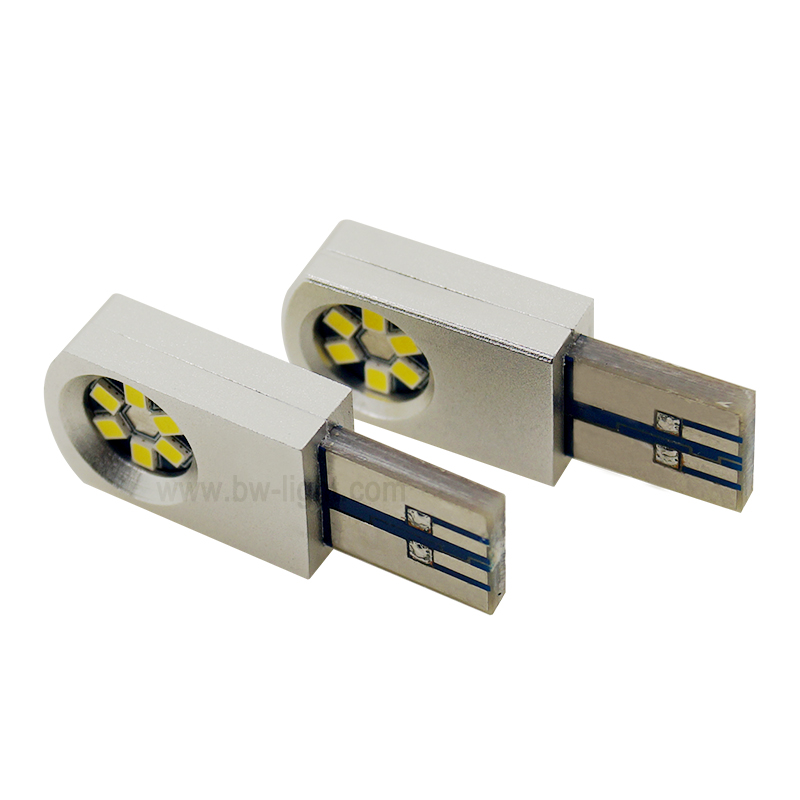 مصباح إضاءة LED للسيارة باللون الرمادي T10 من Canbus 