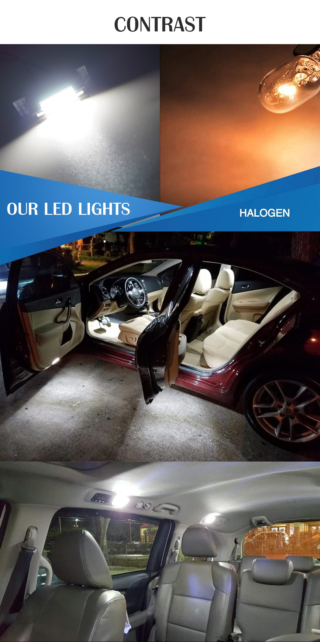 لمبة داخلية للسيارة LED ساطعة، لمبة سيارة Led اكليل، لمبة سيارة داخلية LED للشاحنات، لمبة سيارة LED للشاحنات، لمبة داخلية للسيارة اكليل Led