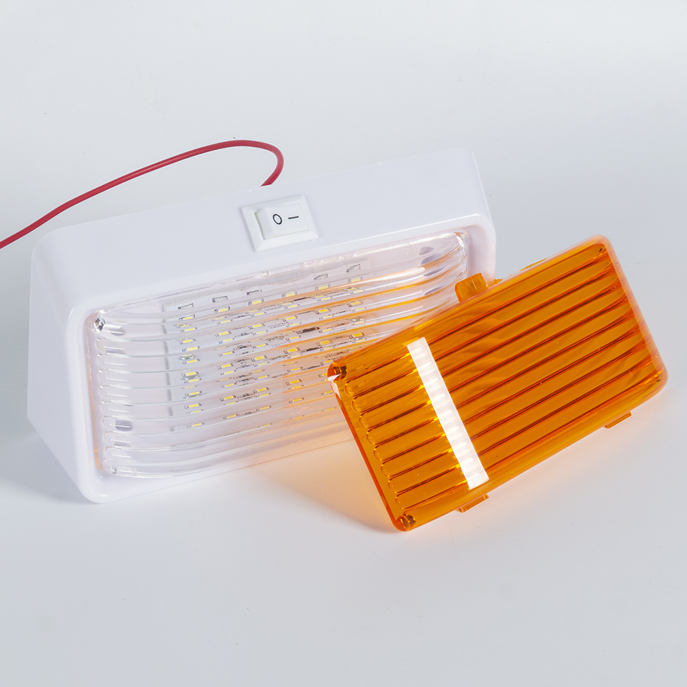 12V مستطيل RV مصابيح المظلة 