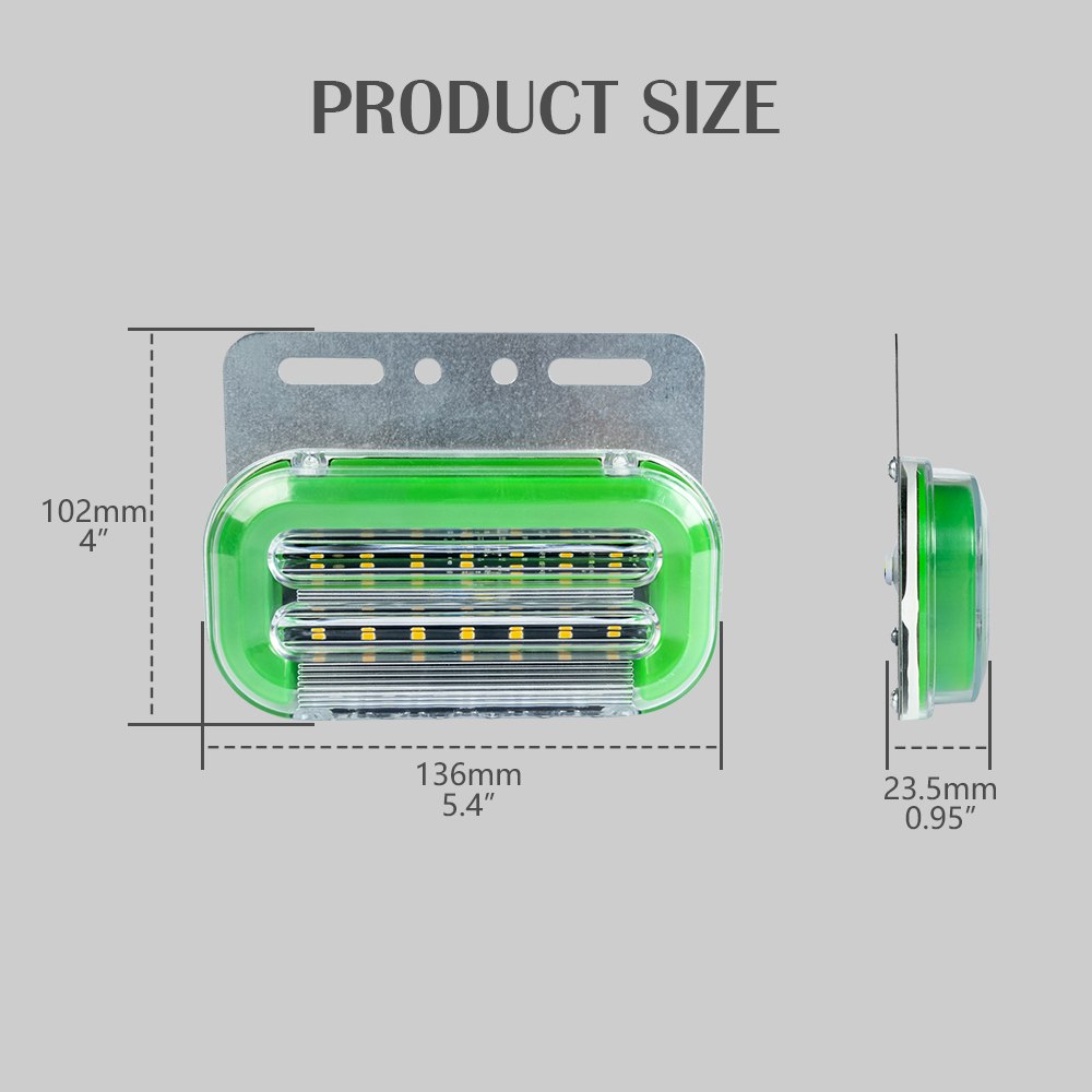 مصابيح العلامات للبضائع ، أضواء العلامات للشاحنة ، أضواء علامة الشحن ، مصابيح علامة LED خضراء ، مصابيح LED للمقطورات