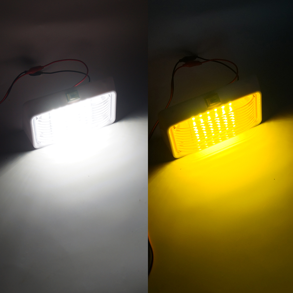 12V مستطيل RV مصابيح المظلة 