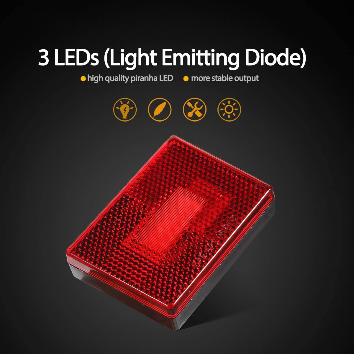 LED خلوص العاكس الجانبي ضوء علامة للمقطورة