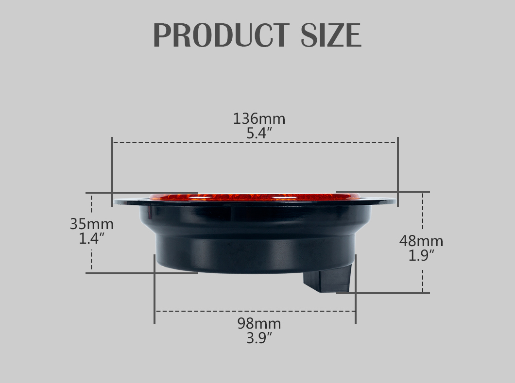 6 بوصة LED ضوء الذيل