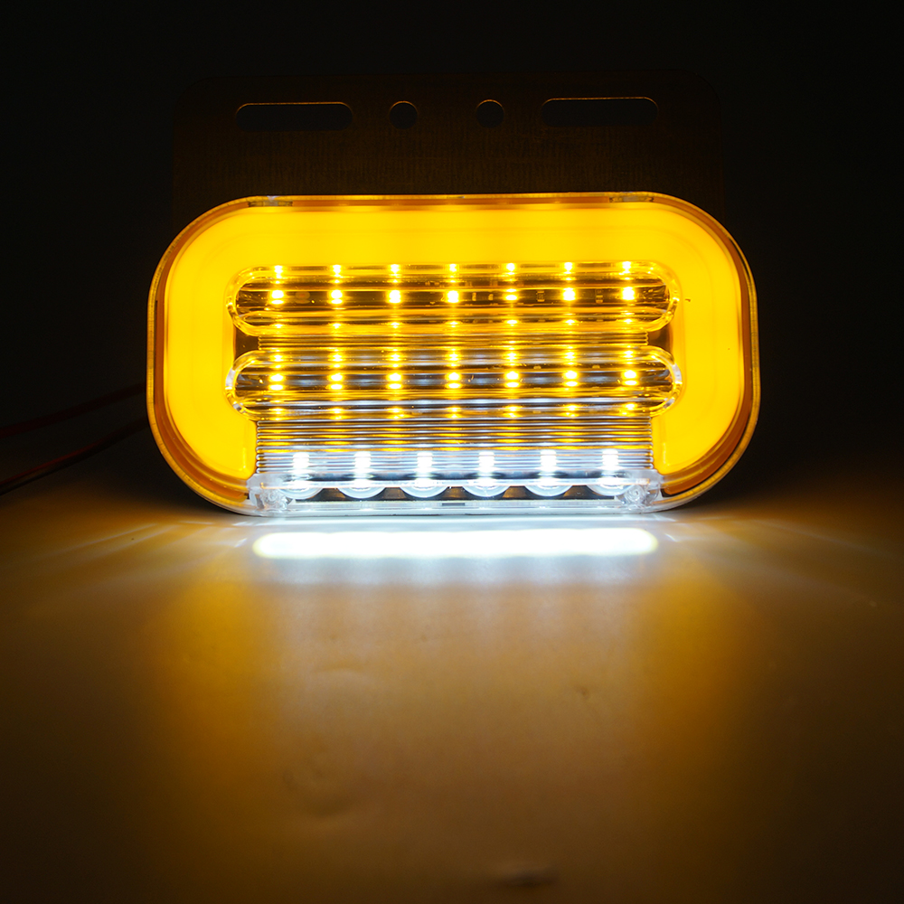 24V Amber شبه الشاحنة مقطورة شحن الشاحنة LED مصابيح علامة متعددة الوظائف