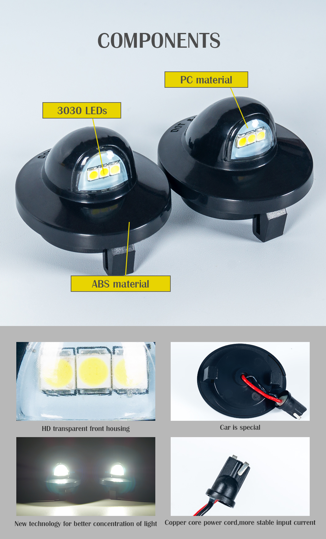 LED لوحة ترخيص Light F250