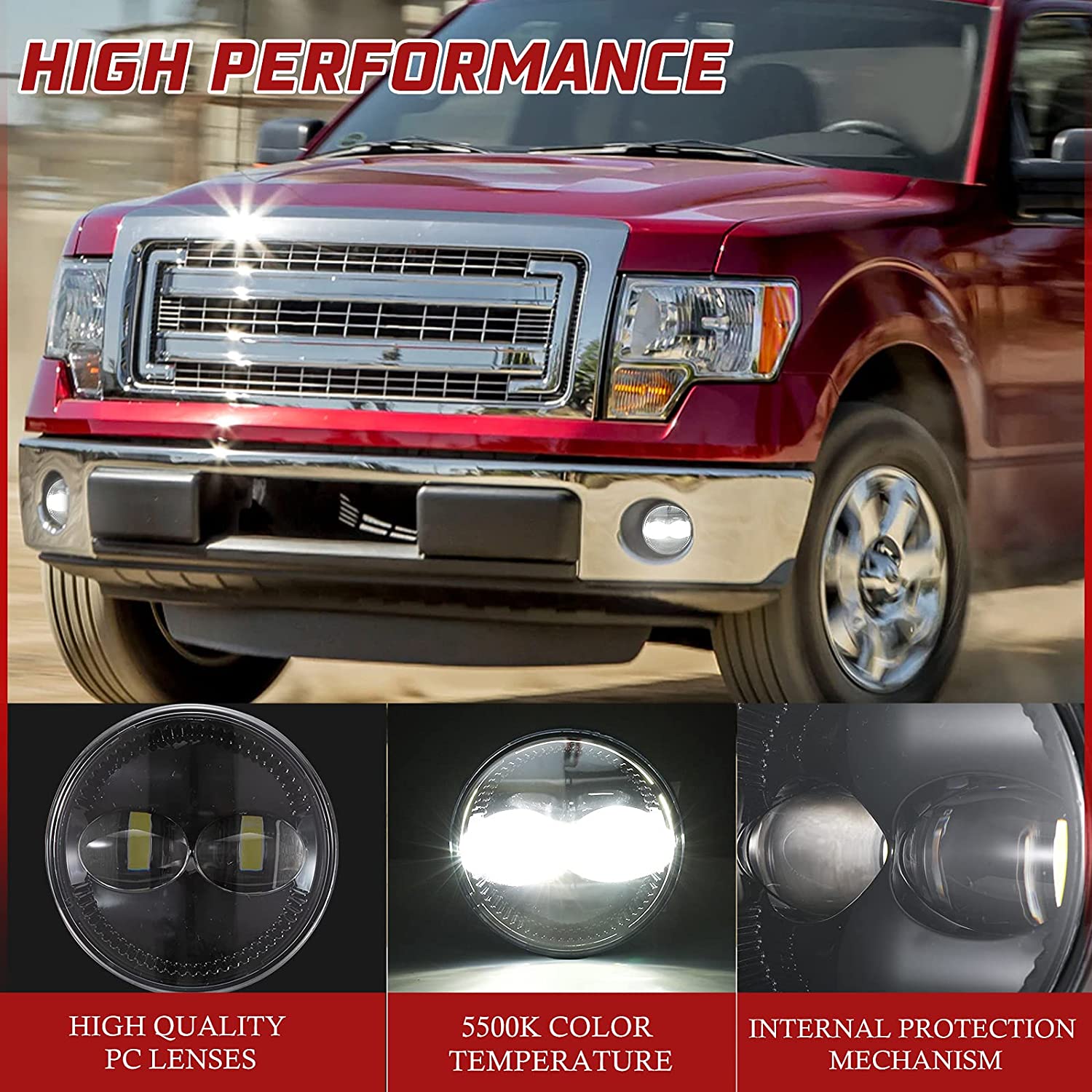4.5 "Inch Ford LED Round Work Light F150 2009-2014