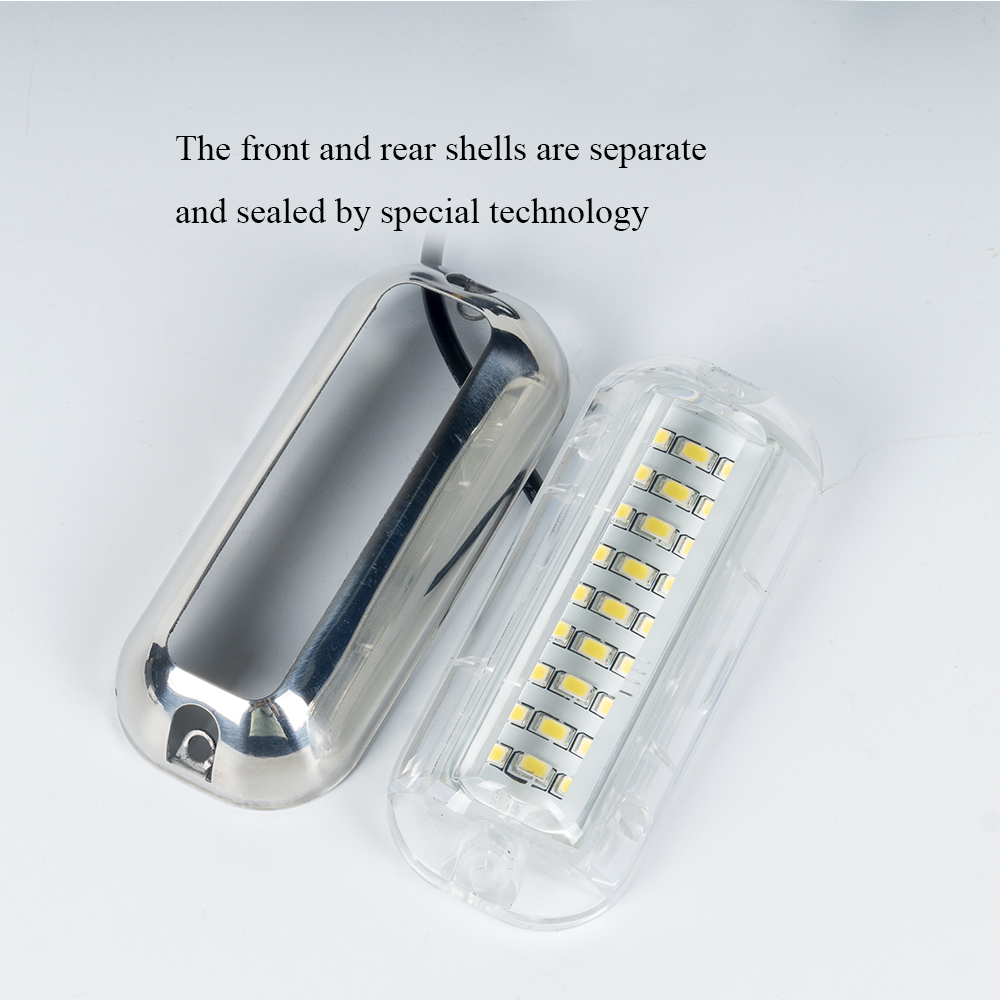 أضواء القارب تعمل بالبطارية اللاسلكية، ضوء LED بحري مقاوم للماء لإضاءة سطح السفينة، أضواء داخلية مجانية، أضواء القوارب البحرية المقاومة للماء، إضاءة السفن LED