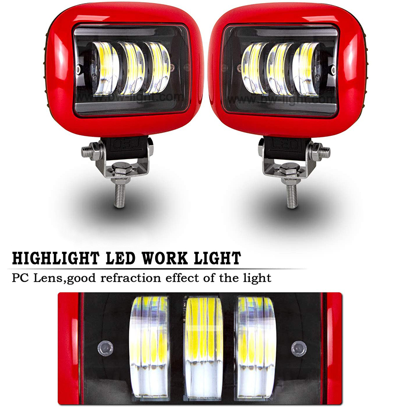30W Cree Chip Red LED شريط ضوء العمل لمركبة النقل المؤتمتة